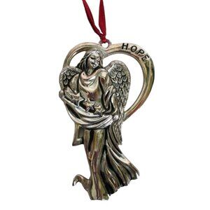 Vintage Gorham Hope Angel Christmas Ornament -